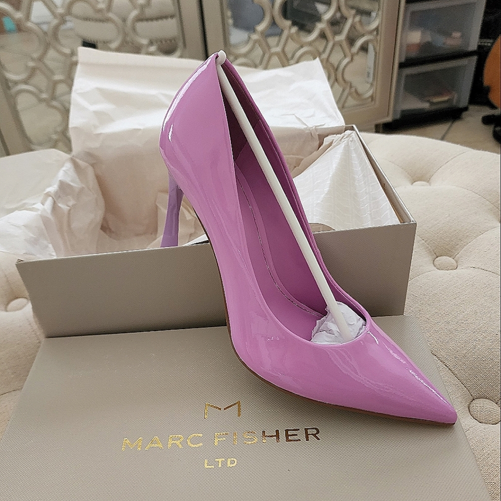 Marc Fisher NIB Lavender Patent Leather Heels 7